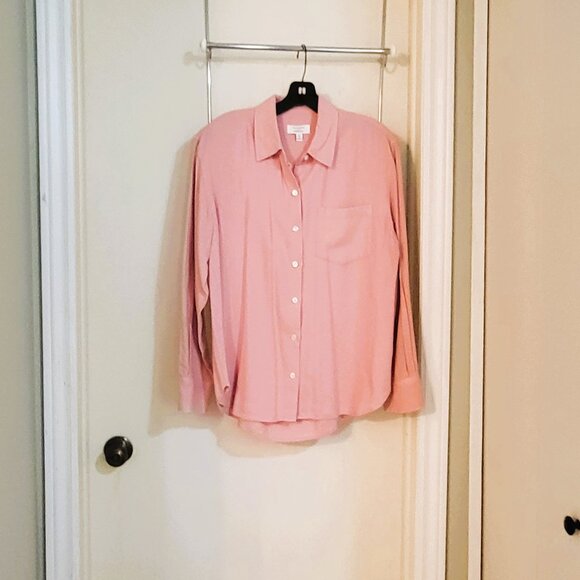 Banana Republic Tops - Banana Republic Linen-Blend Long Sleeves Shirt - Size Medium. Salmon Color